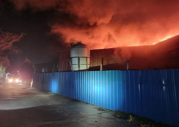 3월 15일 제주 한림읍 양돈장에서 발생한 화재(사진 : 제주소방본부)